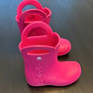 CROCS Kids Fuchsia Rain Boots